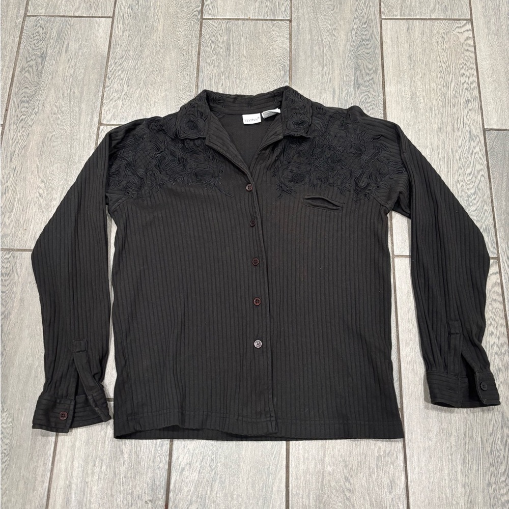 Together 100% Cotton Women’s Embroidered Button Down Size Small